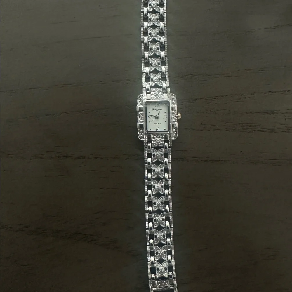 Silver Vintage Square Face Watch - Picture 2 of 2